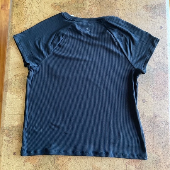 Aerie Offline Black Ribbed Short Sleeve Tee - Picture 7 of 8